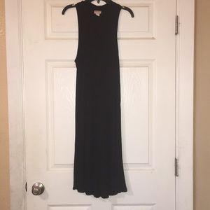 Black sleeveless turtleneck dress
